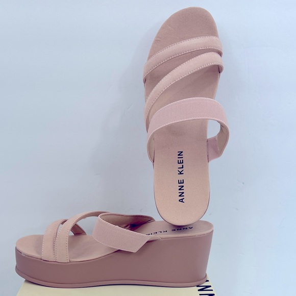 Anne Klein Shoes - ANNE KLEIN,AKVAI PINK SLIP-ONS PLATFORM ELASTIC TOP W/SUPER CUSHION SOLE,SIZE9.5